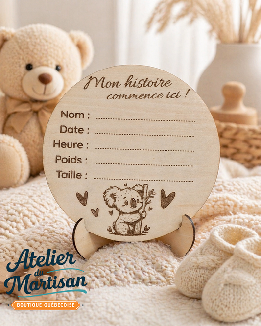 Pastille de naissance – Koala au bambou