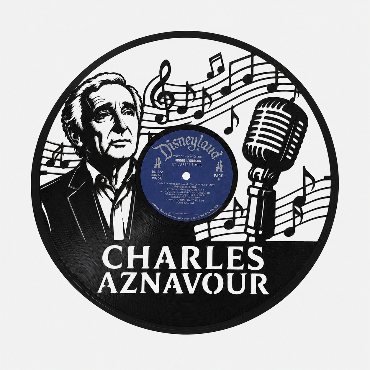 Vinyle décoratif Charles Aznavour – Découpé au laser