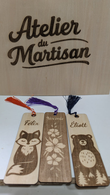 Signet en bois gravé personnalisé