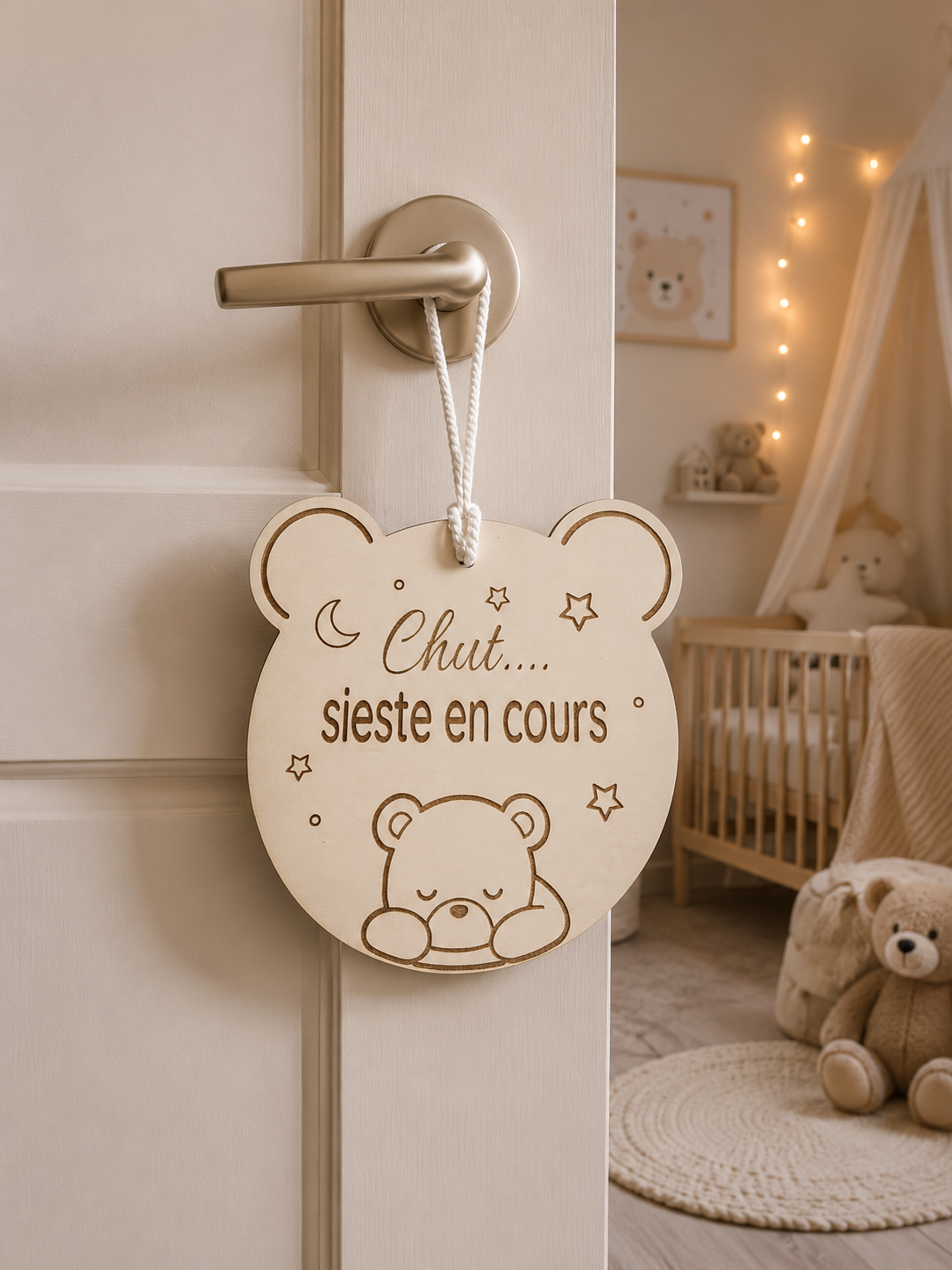 Pastille de porte – Chut, sieste en cours