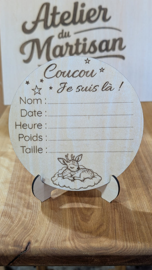 Pastille de naissance – Faon 5.5 pouces