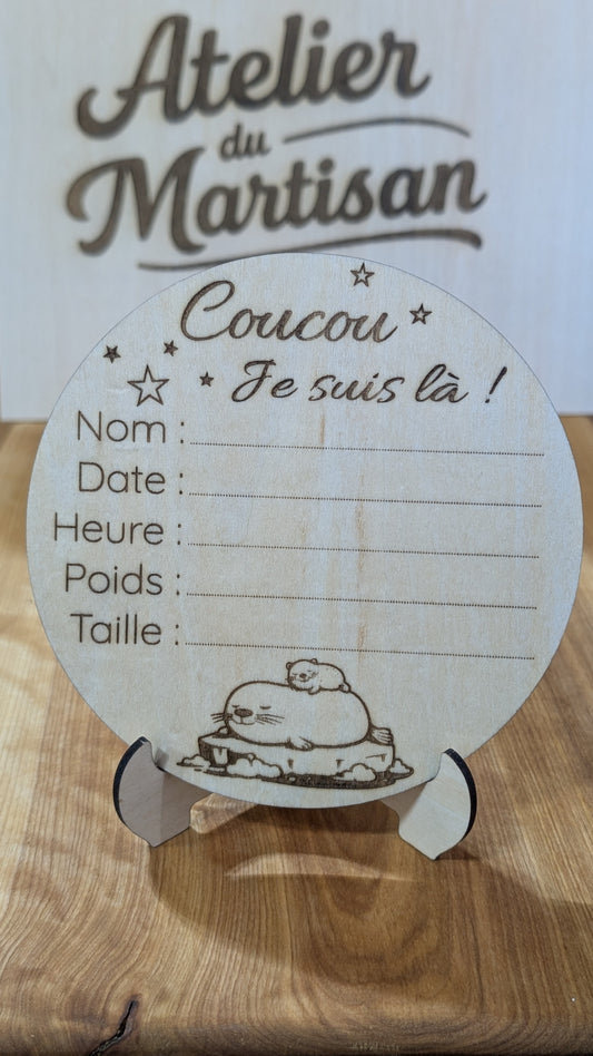 Pastille de naissance – Otarie 5.5 pouces