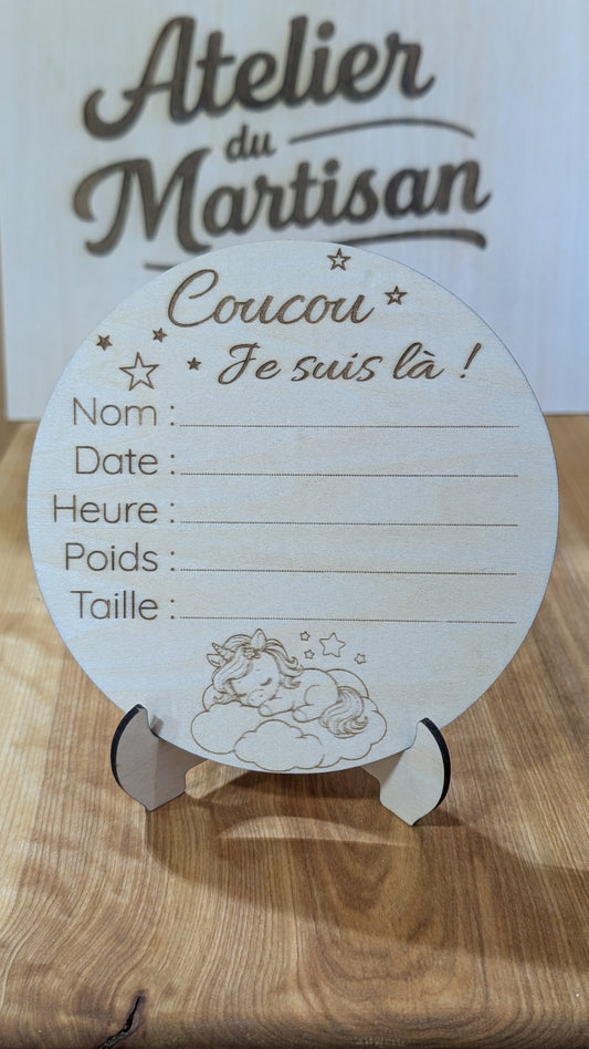 Pastille de naissance – Licorne 5.5 pouces
