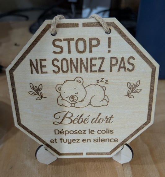 Panneau Stop Ne Sonnez Pas – Bébé dort