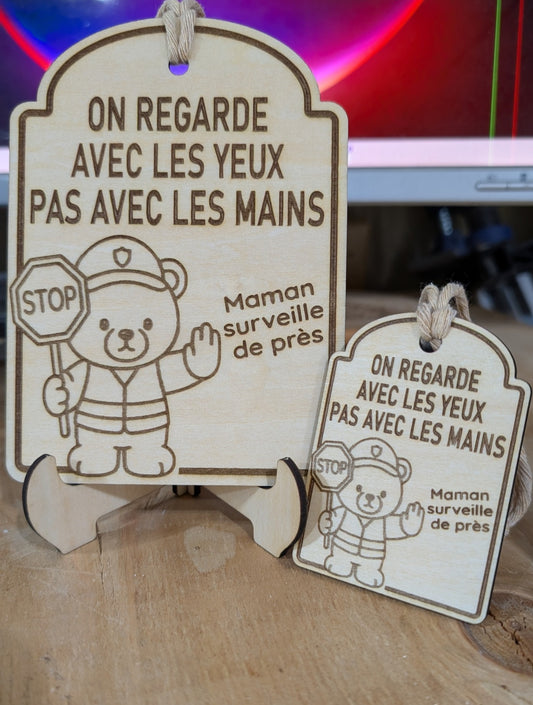 Duo panneaux poussette et sac à couches – On regarde avec les yeux, pas avec les mains