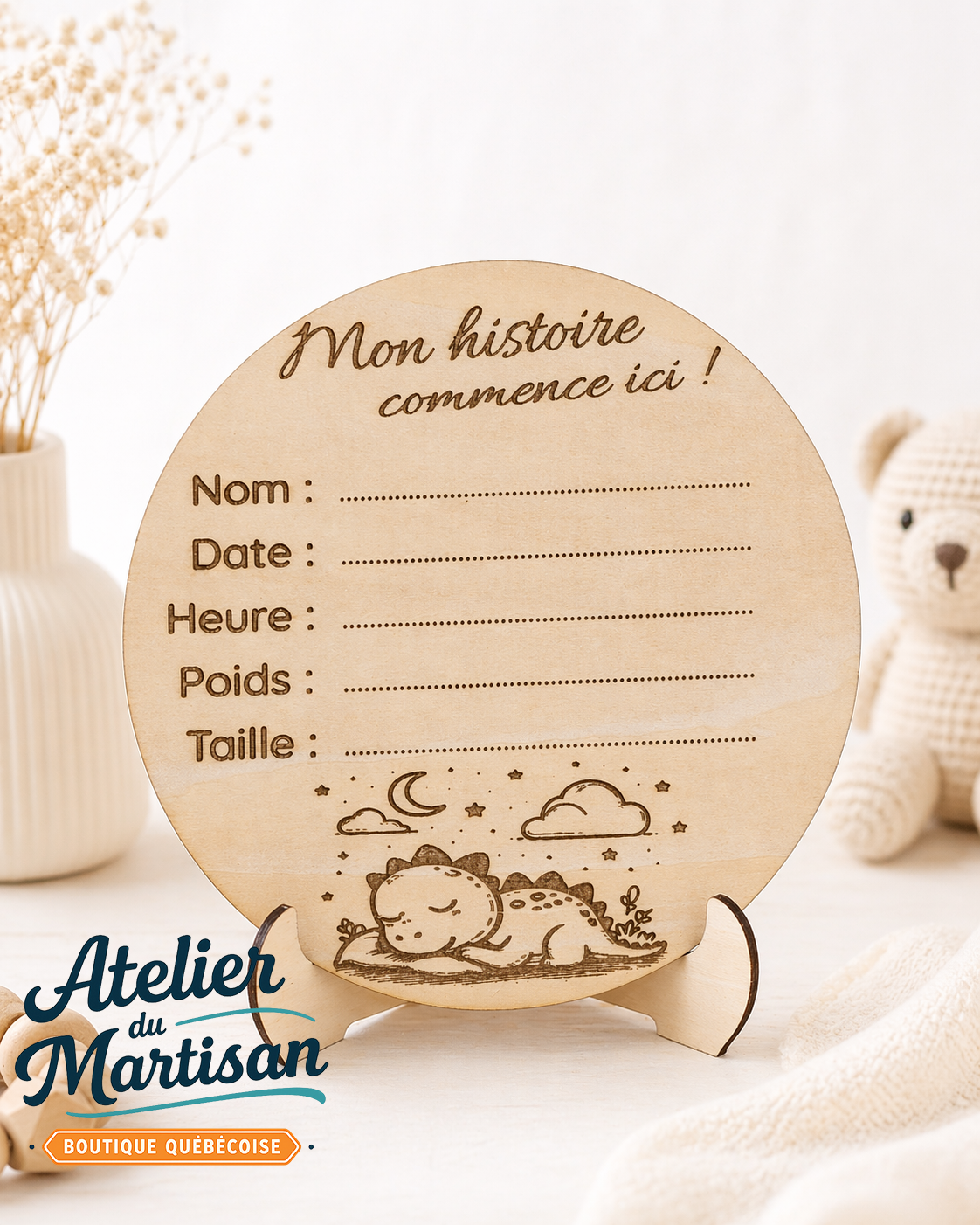 Pastille de naissance – Dinosaure endormi