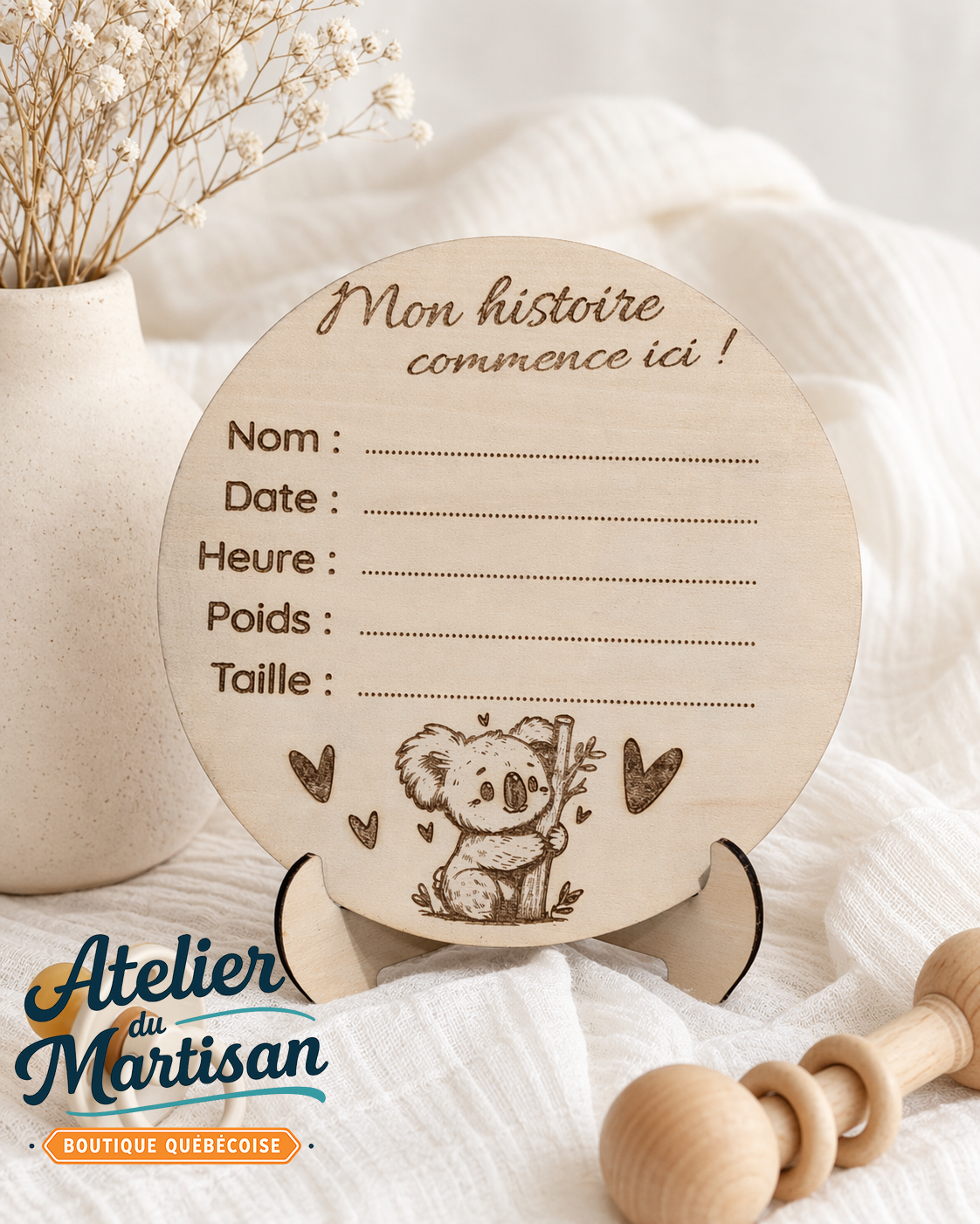 Pastille de naissance – Koala au bambou