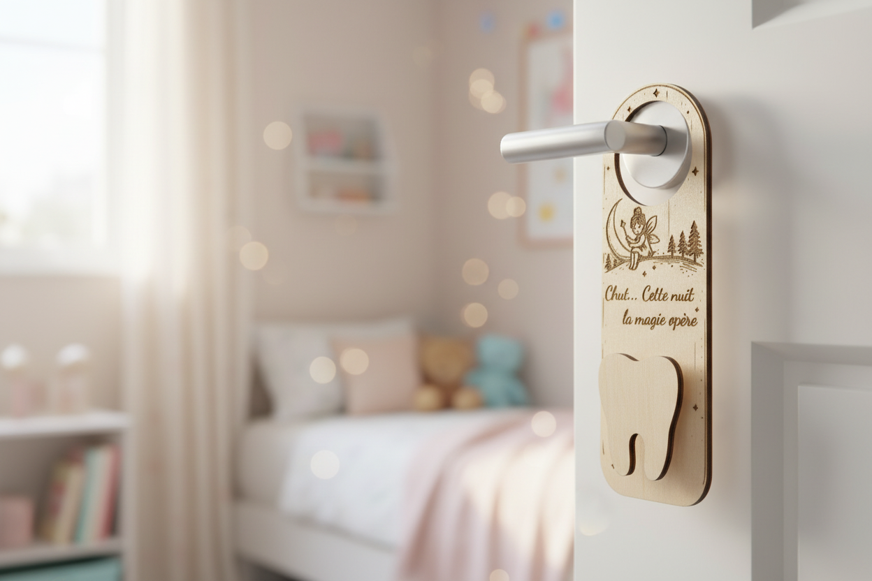 Mockup accroche-porte fée des dents