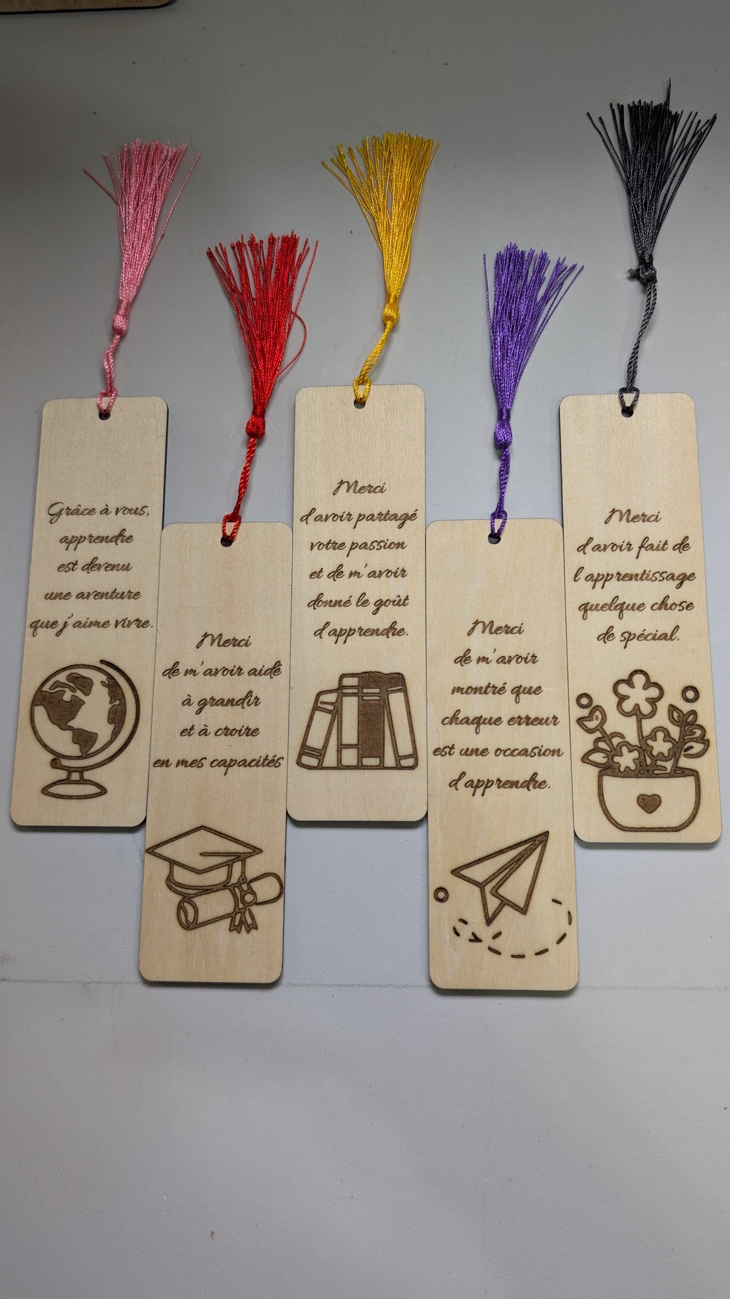 Signet en bois personnalisé - Cadeau de remerciement pour enseignant