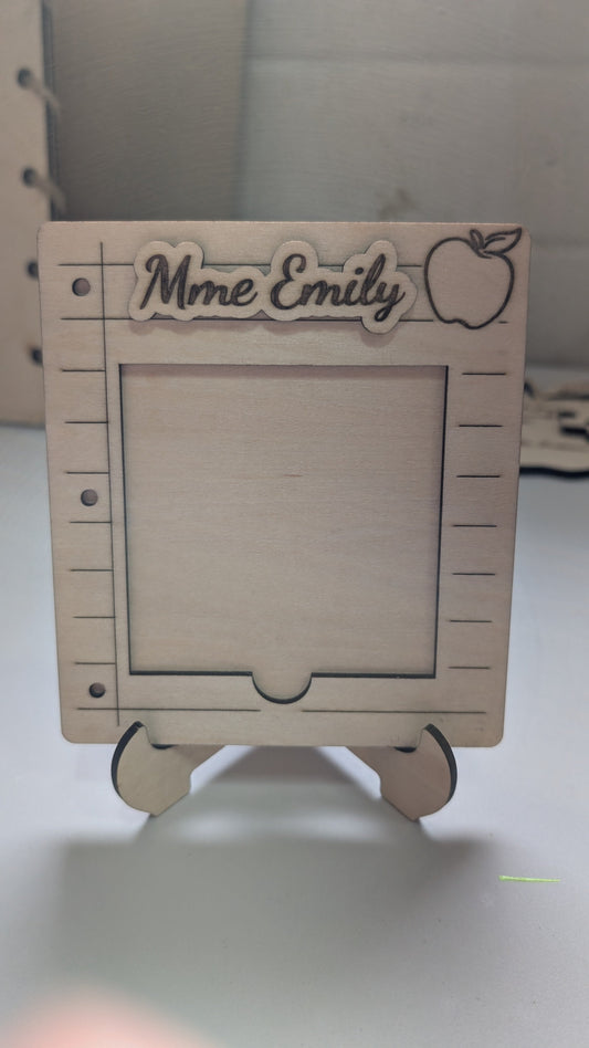 Porte-bloc-notes cadeau pour enseignant