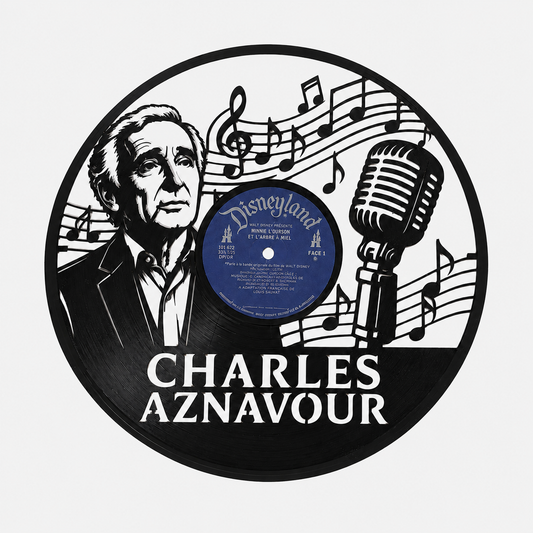 Vinyle décoratif Charles Aznavour – Découpé au laser