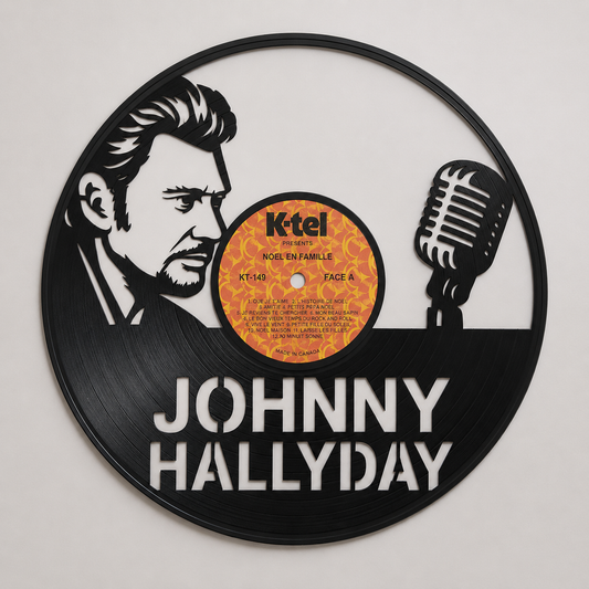 Vinyle décoratif Johnny Hallyday – Découpé au laser
